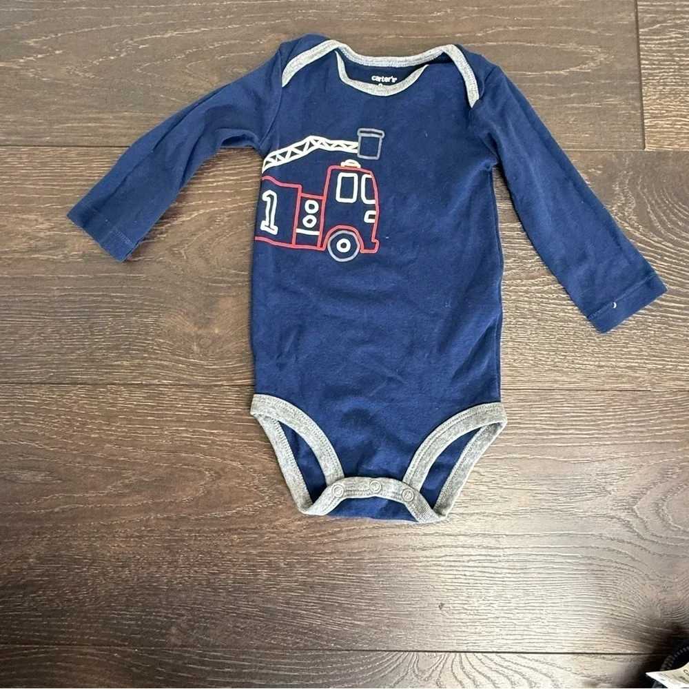 Red and Navy Striped Polo Shirt for Kids